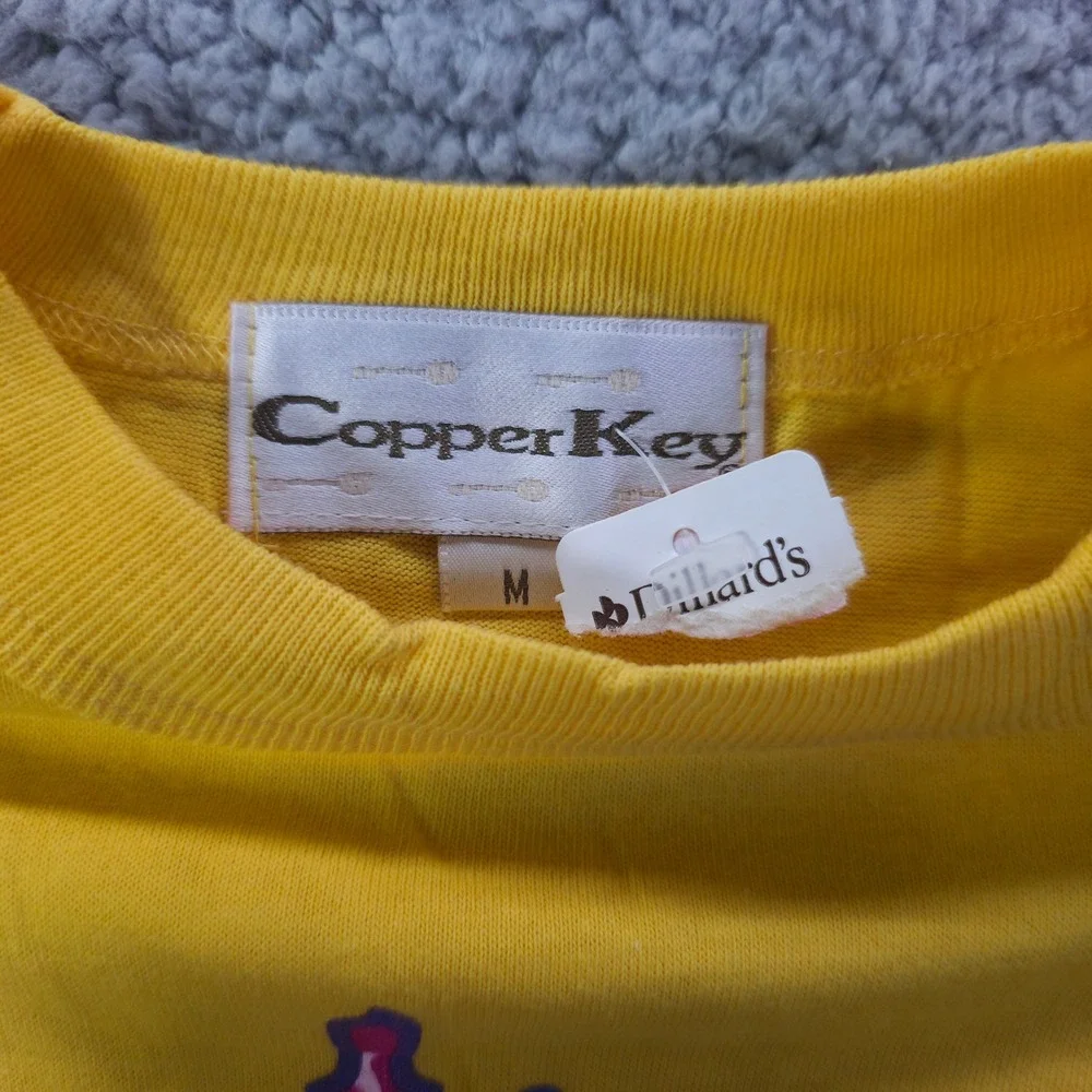 Copper Key Kids Yellow Sun Graphic Short Sleeve T-Shirt Size M